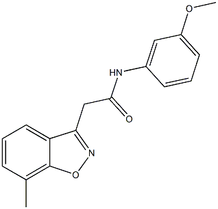 N-(3-methoxyphenyl)-2-(7-methyl-1,2-benzisoxazol-3-yl)acetamide,825609-93-6,结构式