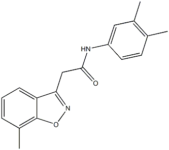 N-(3,4-dimethylphenyl)-2-(7-methyl-1,2-benzisoxazol-3-yl)acetamide Structure