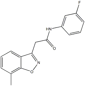 N-(3-fluorophenyl)-2-(7-methyl-1,2-benzisoxazol-3-yl)acetamide Struktur