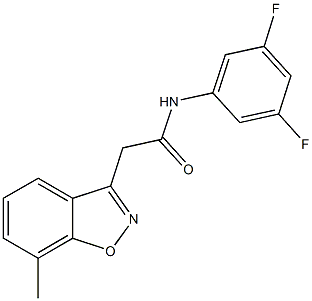 N-(3,5-difluorophenyl)-2-(7-methyl-1,2-benzisoxazol-3-yl)acetamide Structure