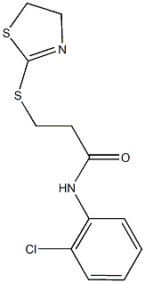 N-(2-chlorophenyl)-3-(4,5-dihydro-1,3-thiazol-2-ylsulfanyl)propanamide Struktur