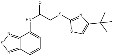 N-(2,1,3-benzothiadiazol-4-yl)-2-[(4-tert-butyl-1,3-thiazol-2-yl)sulfanyl]acetamide,825610-32-0,结构式