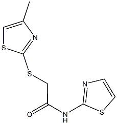 2-[(4-methyl-1,3-thiazol-2-yl)sulfanyl]-N-(1,3-thiazol-2-yl)acetamide Struktur