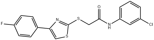 N-(3-chlorophenyl)-2-{[4-(4-fluorophenyl)-1,3-thiazol-2-yl]sulfanyl}acetamide Structure