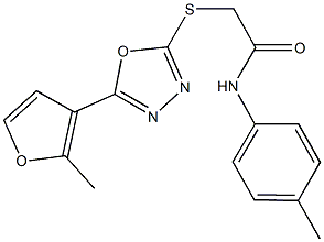 2-{[5-(2-methyl-3-furyl)-1,3,4-oxadiazol-2-yl]sulfanyl}-N-(4-methylphenyl)acetamide Structure