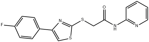 2-{[4-(4-fluorophenyl)-1,3-thiazol-2-yl]sulfanyl}-N-(2-pyridinyl)acetamide|