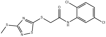 N-(2,5-dichlorophenyl)-2-{[3-(methylsulfanyl)-1,2,4-thiadiazol-5-yl]sulfanyl}acetamide 结构式