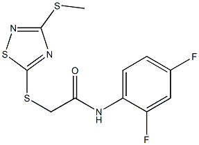 N-(2,4-difluorophenyl)-2-{[3-(methylsulfanyl)-1,2,4-thiadiazol-5-yl]sulfanyl}acetamide|