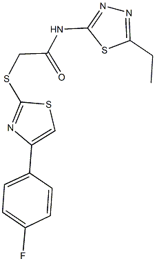 N-(5-ethyl-1,3,4-thiadiazol-2-yl)-2-{[4-(4-fluorophenyl)-1,3-thiazol-2-yl]sulfanyl}acetamide Structure