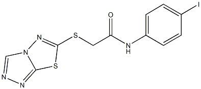 N-(4-iodophenyl)-2-([1,2,4]triazolo[3,4-b][1,3,4]thiadiazol-6-ylsulfanyl)acetamide Struktur