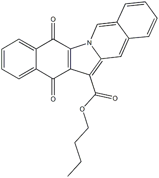 butyl 5,14-dioxo-5,14-dihydrobenzo[5,6]indolo[1,2-b]isoquinoline-13-carboxylate Structure