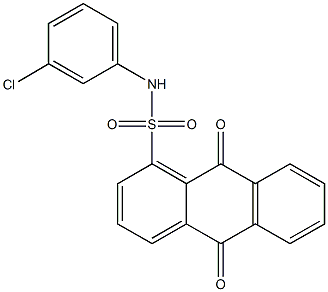 N-(3-chlorophenyl)-9,10-dioxo-9,10-dihydro-1-anthracenesulfonamide Struktur