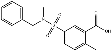 5-{[benzyl(methyl)amino]sulfonyl}-2-methylbenzoic acid,825611-12-9,结构式