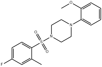 2-{4-[(4-fluoro-2-methylphenyl)sulfonyl]-1-piperazinyl}phenyl methyl ether|