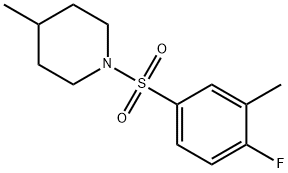 1-[(4-fluoro-3-methylphenyl)sulfonyl]-4-methylpiperidine Structure