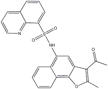 N-(3-acetyl-2-methylnaphtho[1,2-b]furan-5-yl)-8-quinolinesulfonamide Structure