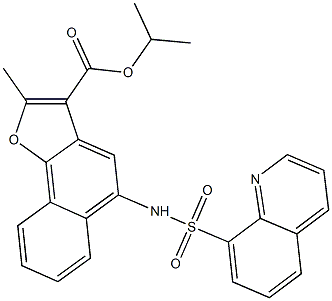 isopropyl 2-methyl-5-[(8-quinolinylsulfonyl)amino]naphtho[1,2-b]furan-3-carboxylate Structure