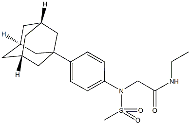 2-[4-(1-adamantyl)(methylsulfonyl)anilino]-N-ethylacetamide 化学構造式