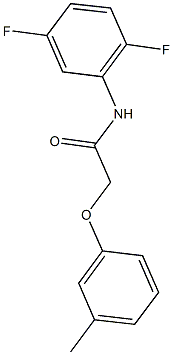 N-(2,5-difluorophenyl)-2-(3-methylphenoxy)acetamide Struktur