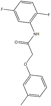 N-(2,5-difluorophenyl)-2-(3-methylphenoxy)acetamide 结构式