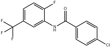 4-chloro-N-[2-fluoro-5-(trifluoromethyl)phenyl]benzamide 化学構造式