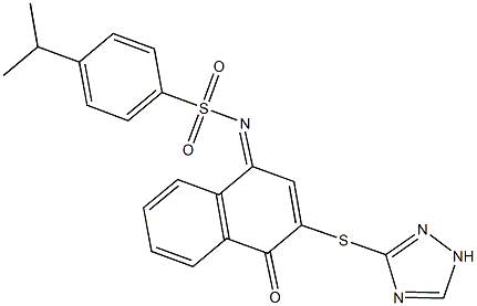 4-isopropyl-N-(4-oxo-3-(1H-1,2,4-triazol-3-ylsulfanyl)-1(4H)-naphthalenylidene)benzenesulfonamide,827332-10-5,结构式