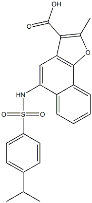 5-{[(4-isopropylphenyl)sulfonyl]amino}-2-methylnaphtho[1,2-b]furan-3-carboxylic acid,827332-27-4,结构式