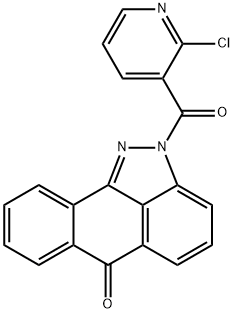 2-[(2-chloro-3-pyridinyl)carbonyl]dibenzo[cd,g]indazol-6(2H)-one 化学構造式