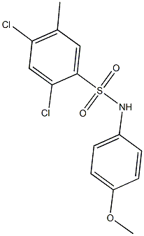 2,4-dichloro-N-(4-methoxyphenyl)-5-methylbenzenesulfonamide 化学構造式