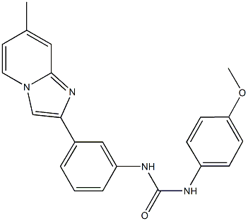 827332-61-6 N-(4-methoxyphenyl)-N'-[3-(7-methylimidazo[1,2-a]pyridin-2-yl)phenyl]urea