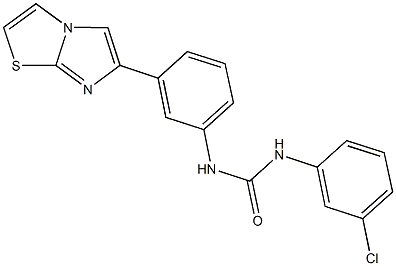 N-(3-chlorophenyl)-N'-(3-imidazo[2,1-b][1,3]thiazol-6-ylphenyl)urea,827332-66-1,结构式