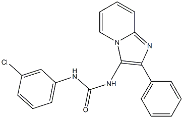 N-(3-chlorophenyl)-N'-(2-phenylimidazo[1,2-a]pyridin-3-yl)urea,827332-68-3,结构式