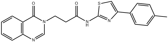 N-[4-(4-methylphenyl)-1,3-thiazol-2-yl]-3-(4-oxo-3(4H)-quinazolinyl)propanamide Struktur