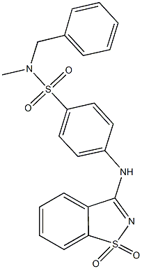 N-benzyl-4-[(1,1-dioxido-1,2-benzisothiazol-3-yl)amino]-N-methylbenzenesulfonamide Structure