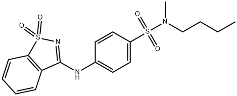 N-butyl-4-[(1,1-dioxido-1,2-benzisothiazol-3-yl)amino]-N-methylbenzenesulfonamide Structure