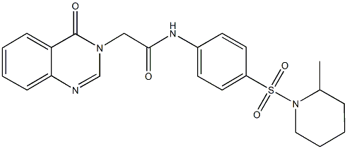 831239-79-3 N-{4-[(2-methyl-1-piperidinyl)sulfonyl]phenyl}-2-(4-oxo-3(4H)-quinazolinyl)acetamide