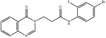 N-(4-bromo-2-fluorophenyl)-3-(4-oxo-3(4H)-quinazolinyl)propanamide Structure