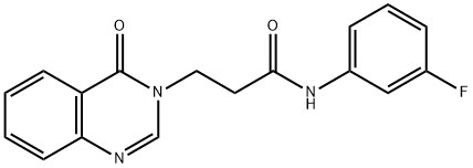N-(3-fluorophenyl)-3-(4-oxo-3(4H)-quinazolinyl)propanamide,831248-44-3,结构式