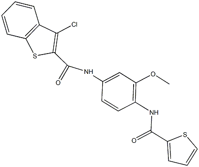 831249-14-0 3-chloro-N-{3-methoxy-4-[(2-thienylcarbonyl)amino]phenyl}-1-benzothiophene-2-carboxamide