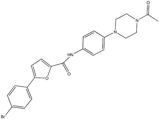 N-[4-(4-acetyl-1-piperazinyl)phenyl]-5-(4-bromophenyl)-2-furamide Structure