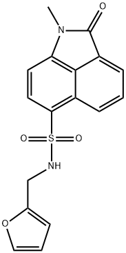 N-(2-furylmethyl)-1-methyl-2-oxo-1,2-dihydrobenzo[cd]indole-6-sulfonamide Structure