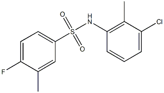 N-(3-chloro-2-methylphenyl)-4-fluoro-3-methylbenzenesulfonamide 化学構造式