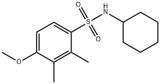 N-cyclohexyl-4-methoxy-2,3-dimethylbenzenesulfonamide 结构式