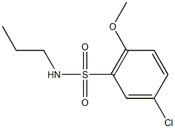 5-chloro-2-methoxy-N-propylbenzenesulfonamide Struktur