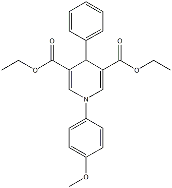 diethyl 1-(4-methoxyphenyl)-4-phenyl-1,4-dihydro-3,5-pyridinedicarboxylate Structure