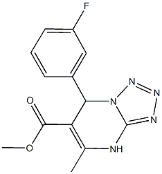 methyl 7-(3-fluorophenyl)-5-methyl-4,7-dihydrotetraazolo[1,5-a]pyrimidine-6-carboxylate Struktur