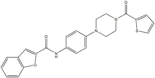 833433-20-8 N-{4-[4-(2-thienylcarbonyl)-1-piperazinyl]phenyl}-1-benzofuran-2-carboxamide