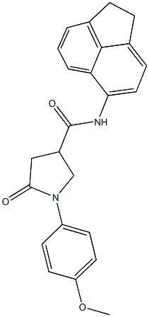 N-(1,2-dihydro-5-acenaphthylenyl)-1-(4-methoxyphenyl)-5-oxo-3-pyrrolidinecarboxamide Structure