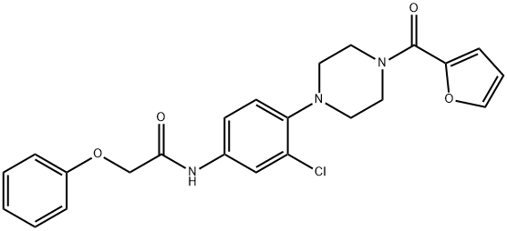 N-{3-chloro-4-[4-(2-furoyl)-1-piperazinyl]phenyl}-2-phenoxyacetamide,833443-00-8,结构式