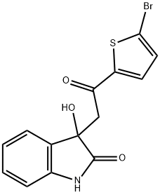 3-[2-(5-bromo-2-thienyl)-2-oxoethyl]-3-hydroxy-1,3-dihydro-2H-indol-2-one,83393-73-1,结构式